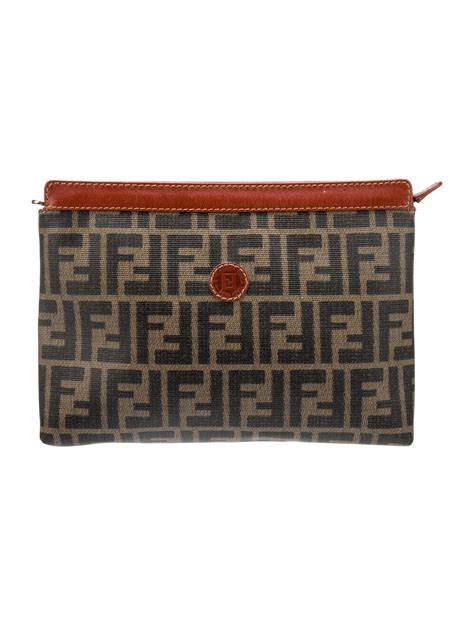 fendi zucca clutch for sale